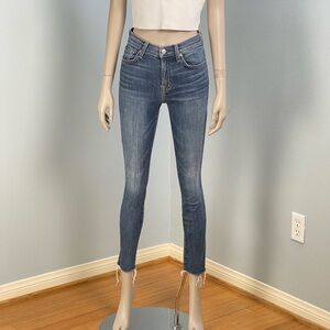 7 For All Mankind Dark Blue Ankle Skinny Jeans size 24